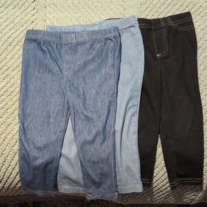 Stylish Kids Denim and Black Jeans Set